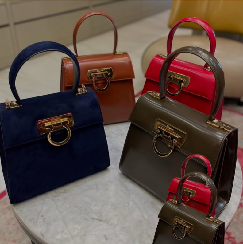 Leather hand bag